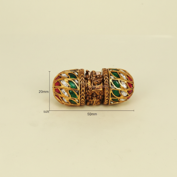 Ganesha Multicolor Barrel Bead