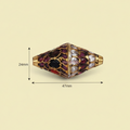 Multicolor Cone Jeweled Bead
