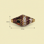 Multicolor Cone Jeweled Bead