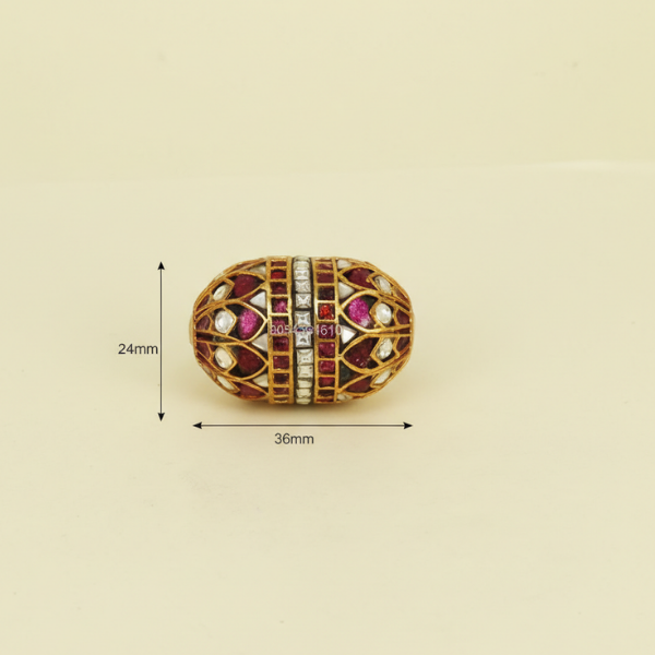 Gold Ruby Clear Oval