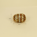 Crimson Clear Gold Oval