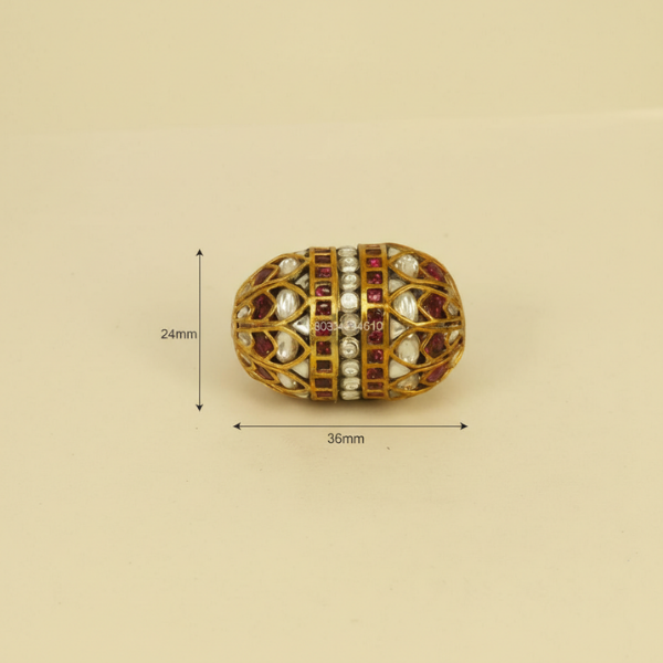 Crimson Clear Gold Oval