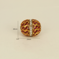 Gold Ruby Leaf Oval