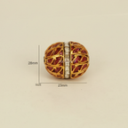 Gold Ruby Leaf Oval