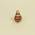 Gold Ruby Cone Bead