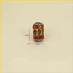 Jeweled Enamel Barrel Bead