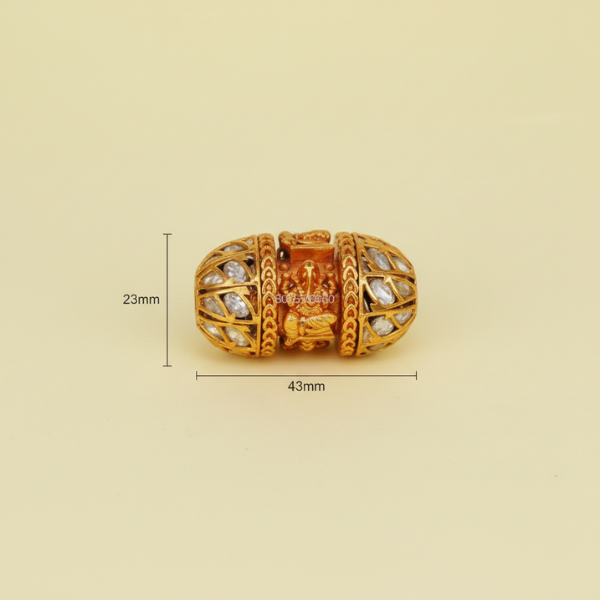Ganesha Gold Jeweled Barrel