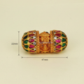 Ganesha Multicolor Jeweled Barrel