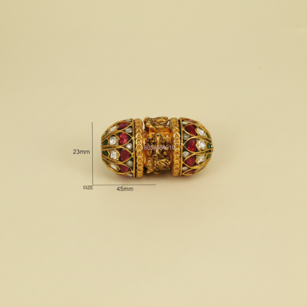 Ganesha Tear-Drop Jeweled Barrel