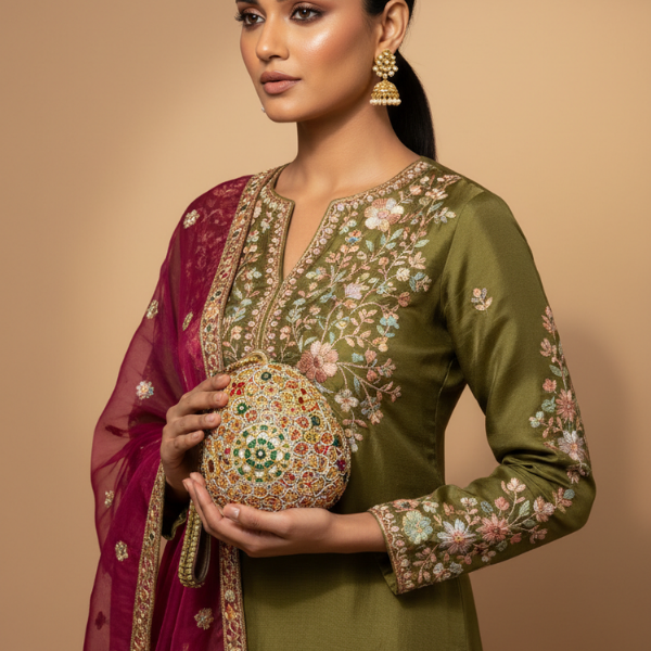 Festive Beaded Potli Bag