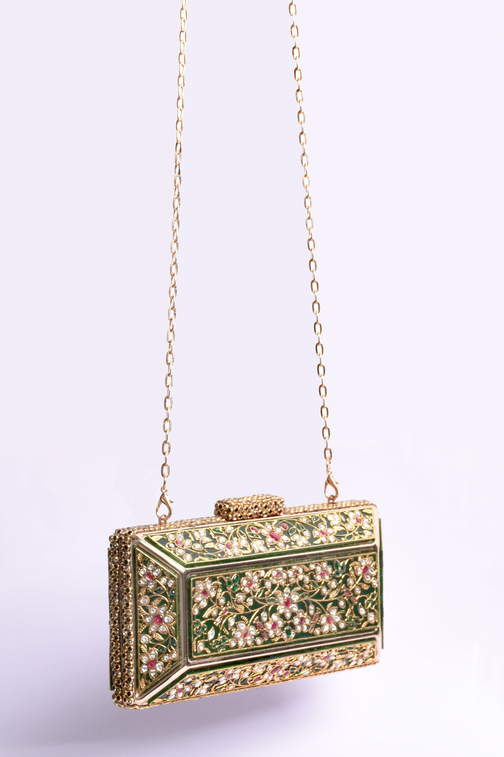 Emerald Gold Gemstone Clutch