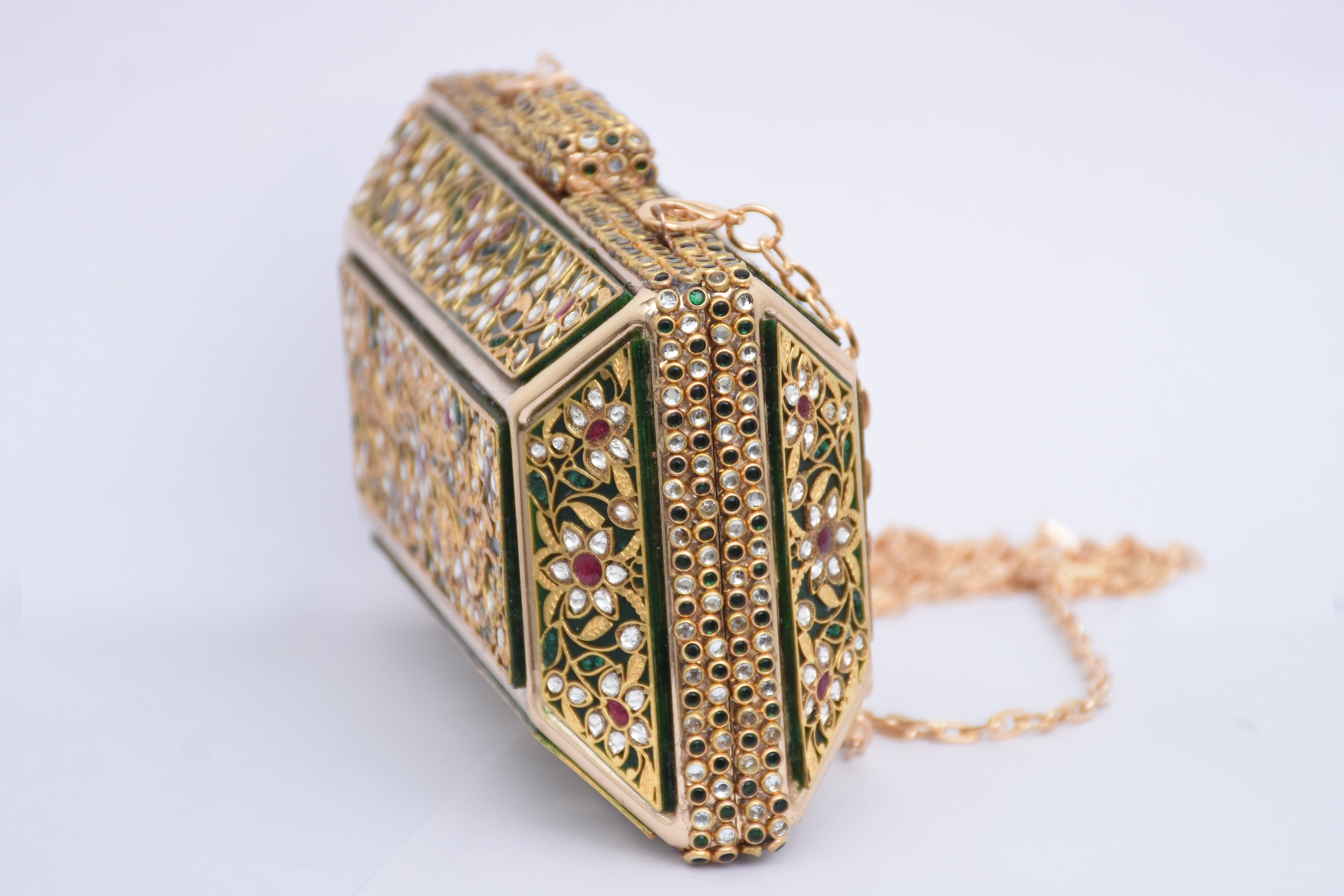 Emerald Gold Gemstone Clutch