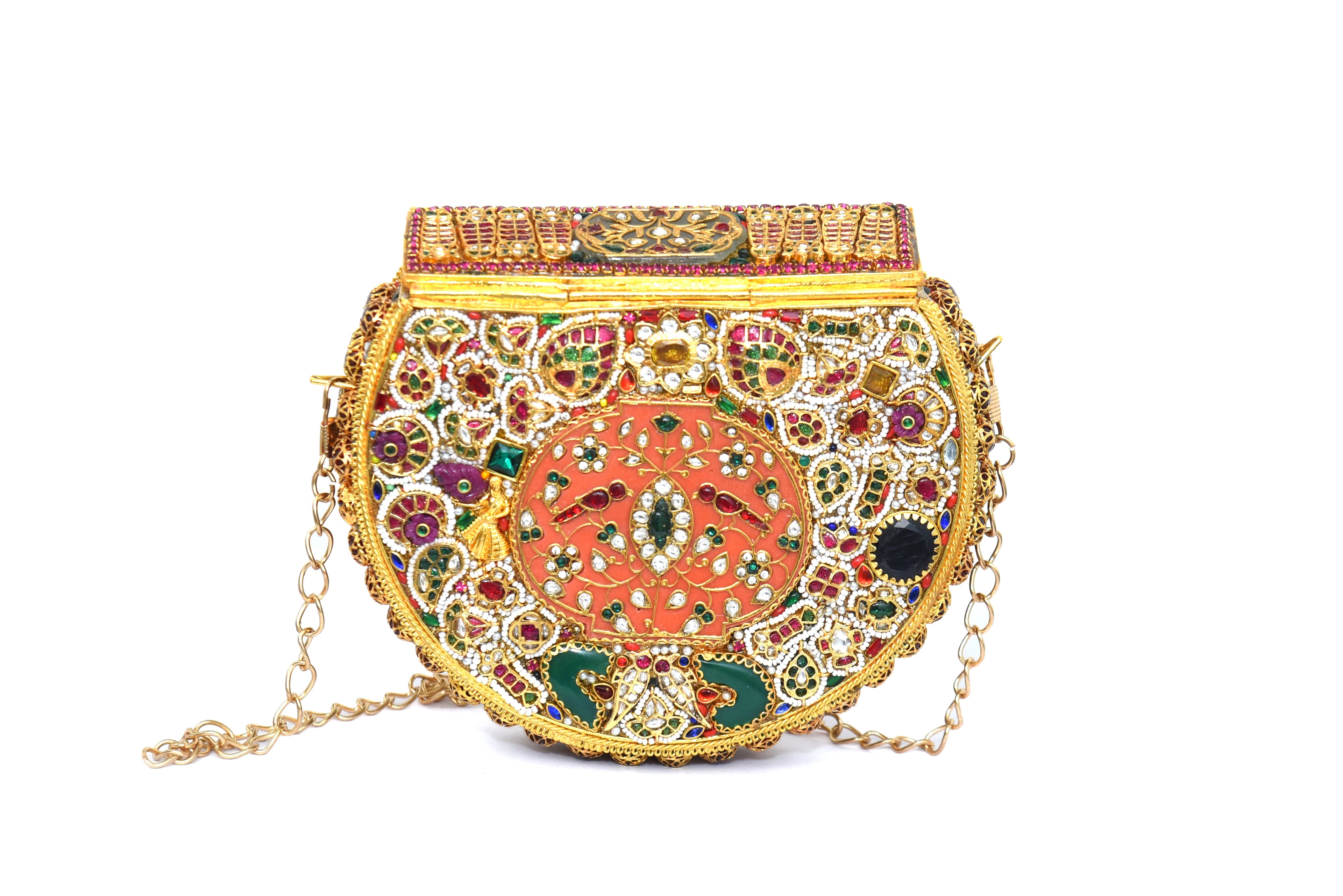 Embroidered Festive Clutch Bag