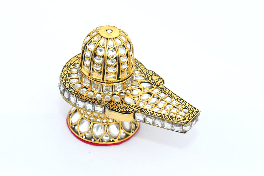 Bejeweled Golden Lingam