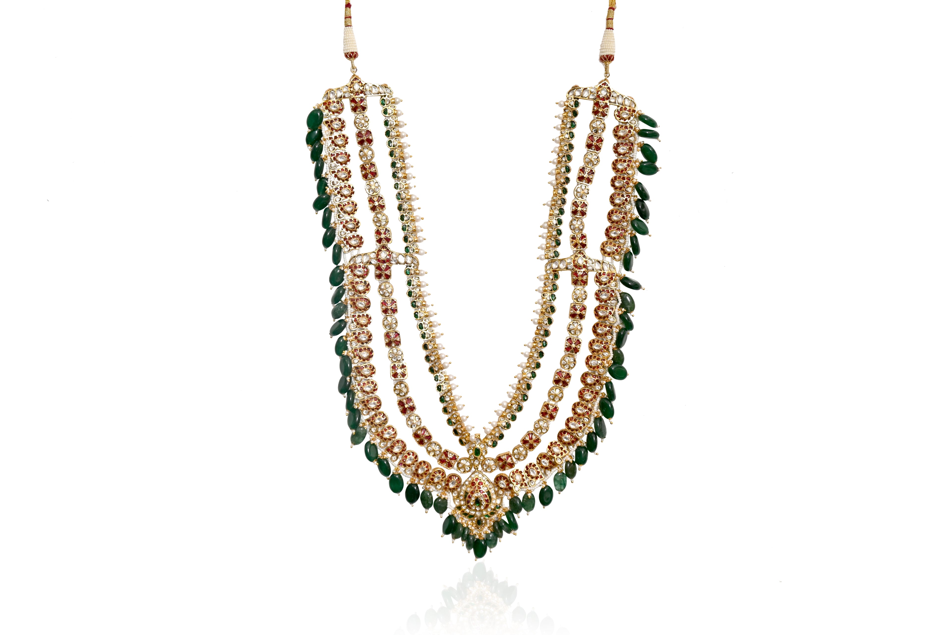 Emerald Pearl Bridal Set By Fluorite