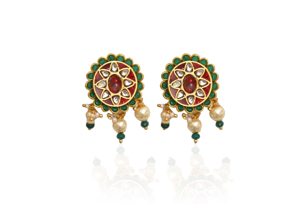 Emerald Pearl Bridal Set By Fluorite