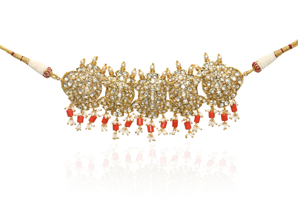 Kundan Pearl Choker Set By Fluorite