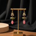 Gold Enamel Drop Earrings