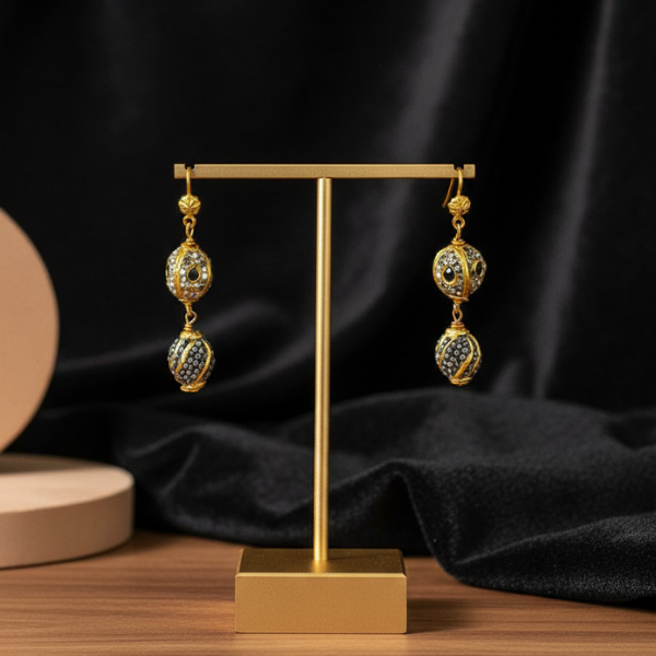 Crystal Sphere Drop Earrings
