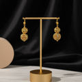 Gold Dangle Enamel Earrings