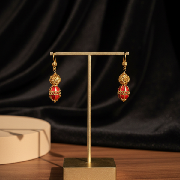 Opulent Red Drop Earrings