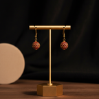 Red Gemstone Drop Earrings