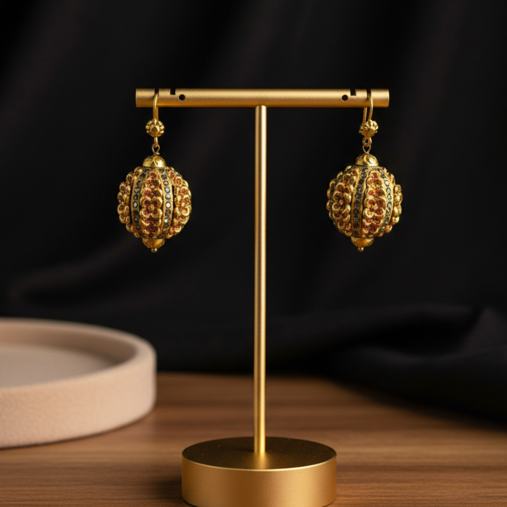 Gold Dangle Statement Earrings