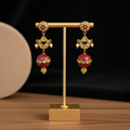 Red Enamel Jhumka Earrings