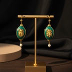 Ganesha Emerald Drop Earrings