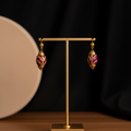Fuchsia Embellished Dangle Earrings