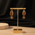 Ruby Gold Drop Earrings