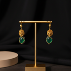 Luxe Gold Emerald Drops