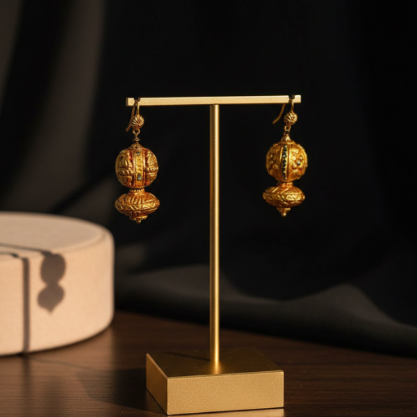 Luxe Ornate Gold Earrings