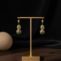Artistic Enamel Gold Dangles