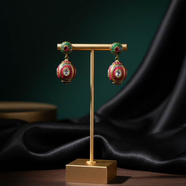 Jewelled Dangling Drop Earrings