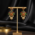 Peacock Grace Enamel Earrings