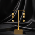 Gold Dangle Beaded Earrings