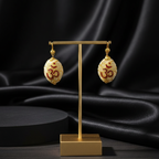 Om Gold Drop Earrings