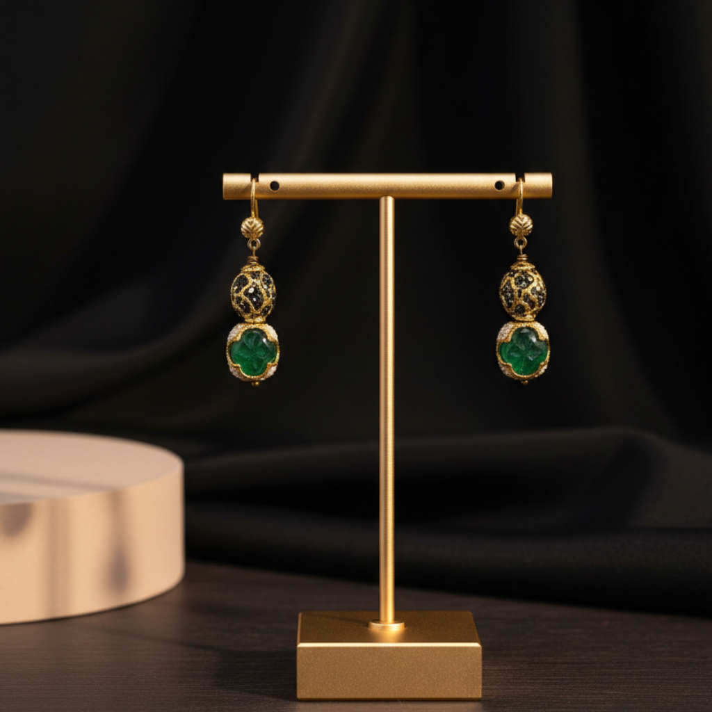 Emerald Dangle Earrings