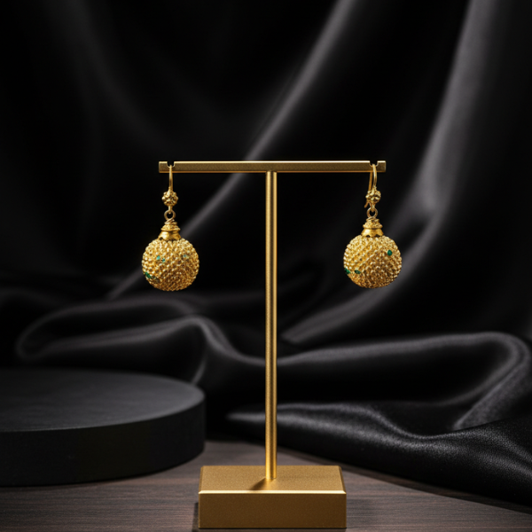 Gold Orb Earrings