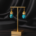Turquoise Grace Gold Drop Earrings