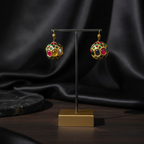 Gemstone Ball Drop Earrings
