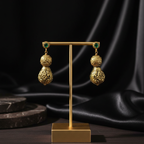 Vintage Regal Gold Drop Earrings