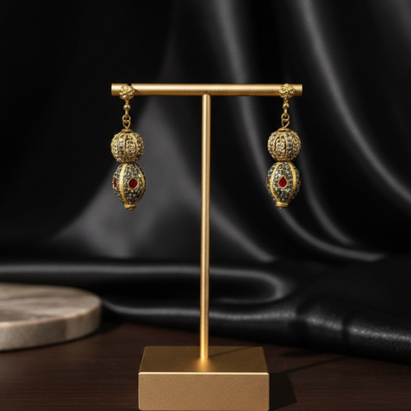 Crimson Crown Ruby Earrings