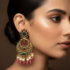 Embellished Chandbali Drop Earrings