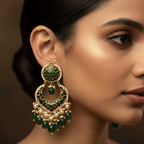 Green & Gold Earrings