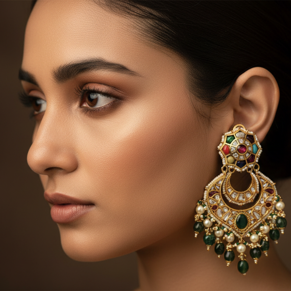 Multi-gemstone Chandelier Earrings