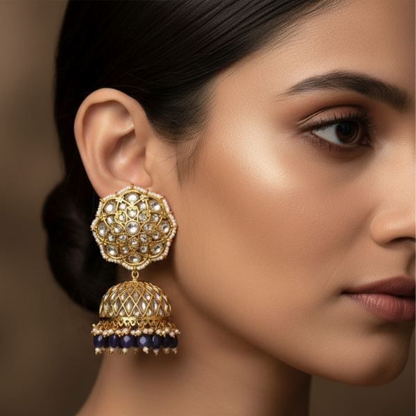 Kundan Jhumka Earrings