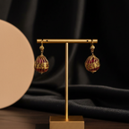 Golden Caged Orb Earrings