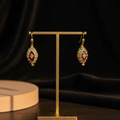Crimson Gold Drop Earrings